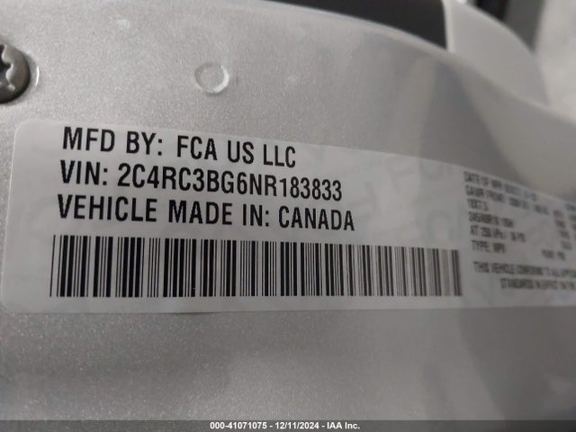 Chrysler Pacifica Touring L Awd 2022 2C4RC3BG6NR183833 Image 9