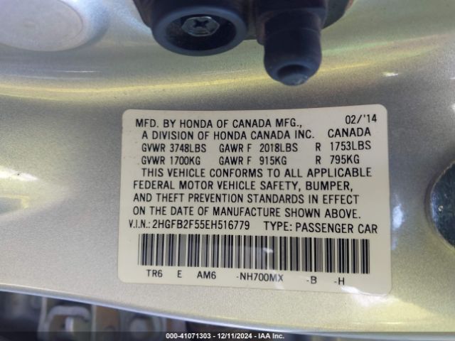 2HGFB2F55EH516779 Honda Civic Lx