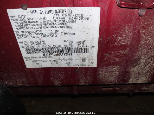 Ford Ecosport Se 2018 MAJ6P1UL4JC192979 Image 9