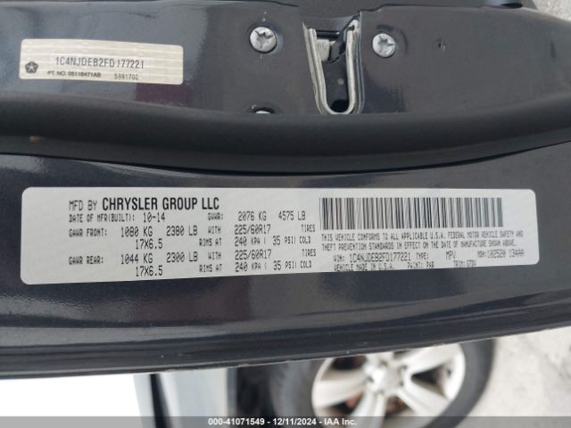 1C4NJDEB2FD177221 Jeep Compass Latitude