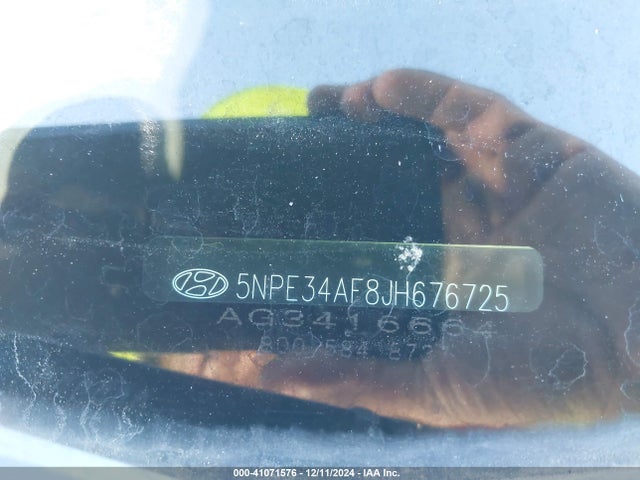 5NPE34AF8JH676725 Hyundai SONATA SEL