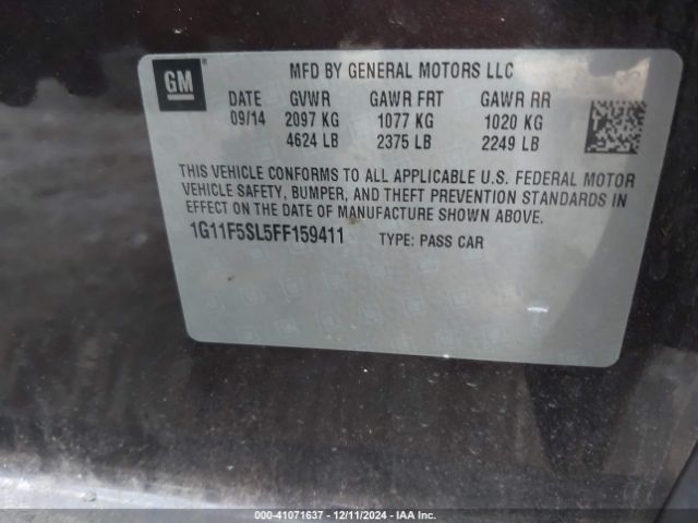 1G11F5SL5FF159411 Chevrolet Malibu 1lz
