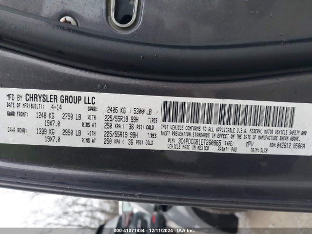 3C4PDCGB1ET260865 Dodge Journey Crossroad