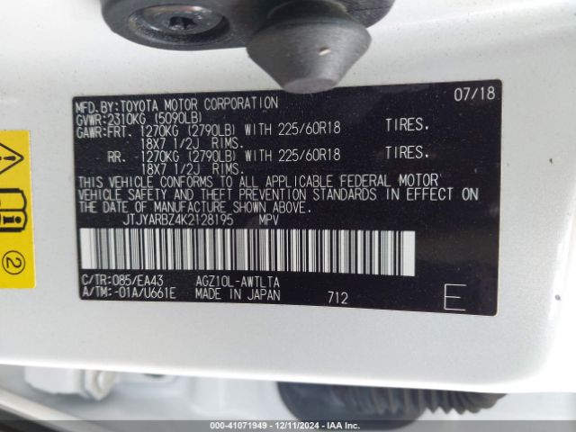 JTJYARBZ4K2128195 Lexus NX 300