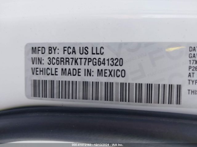 3C6RR7KT7PG641320 RAM 1500 Classic Tradesman  4x4 5'7 Box