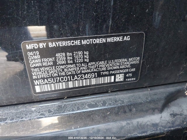 WBA5U7C01LA234691 BMW 3 Series M340i