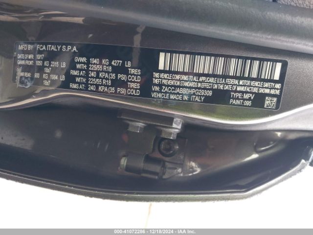 ZACCJABB0HPG29309 Jeep Renegade Altitude Fwd