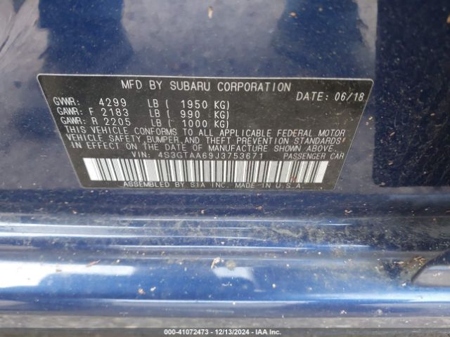4S3GTAA69J3753671 Subaru Impreza 2.0i