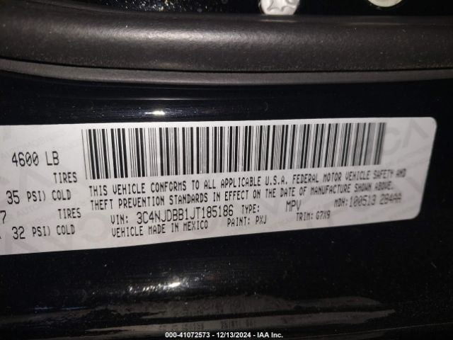 3C4NJDBB1JT185186 Jeep Compass Latitude 4x4