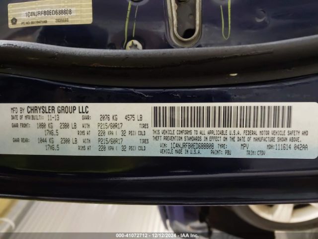 1C4NJRFB0ED688808 Jeep Patriot Latitude