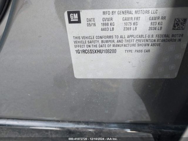 1G1RC6S5XHU108200 Chevrolet VOLT LT