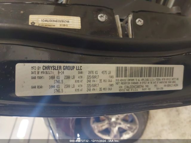 1C4NJDEB4ED885744 Jeep Compass Latitude