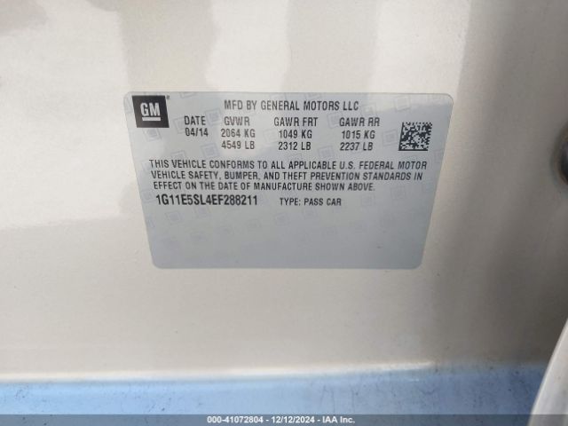 1G11E5SL4EF288211 Chevrolet MALIBU 2LT