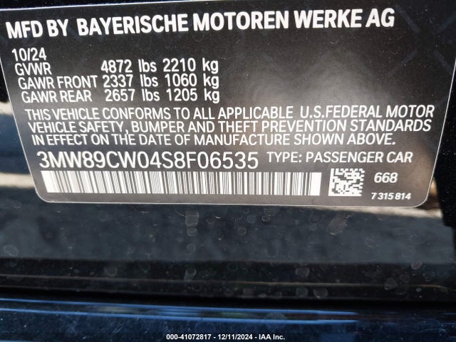 3MW89CW04S8F06535 BMW 3 Series 330i Xdrive