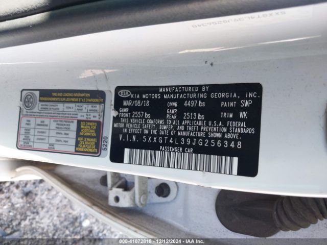 5XXGT4L39JG256348 KIA Optima Lx