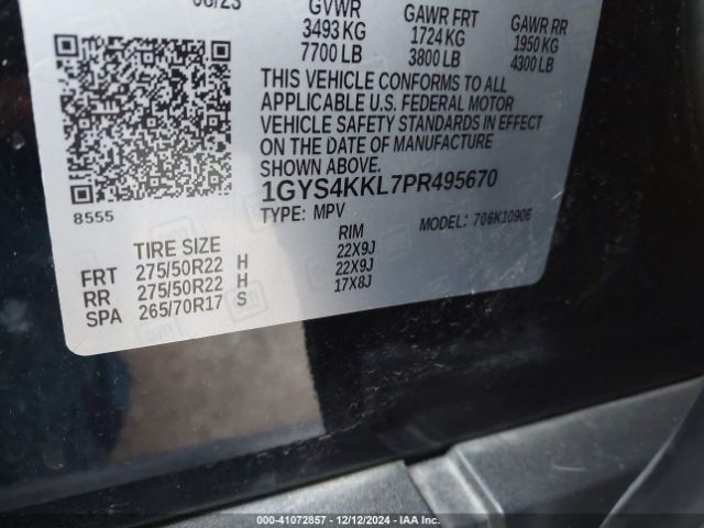 1GYS4KKL7PR495670 Cadillac Escalade Esv 4wd Premium Luxury