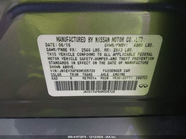 JN1EV7AP6GM305729 Infiniti Q50 3.0t Premium