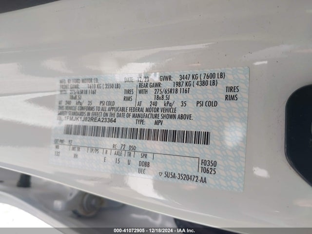 Ford Expedition Xlt Max 2024 1FMJK1J82REA23364 Image 9