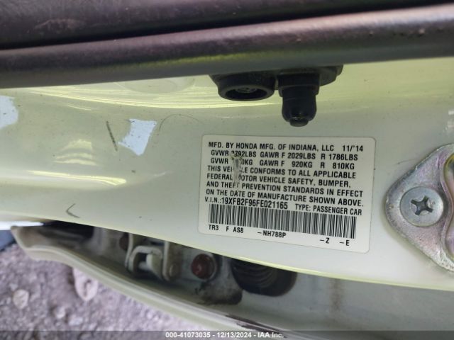 19XFB2F96FE021165 Honda Civic Ex-l