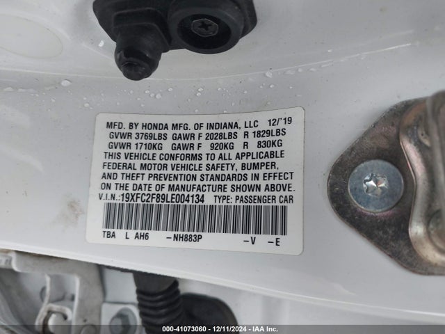 Honda Civic Sport 2020 19XFC2F89LE004134 Image 9