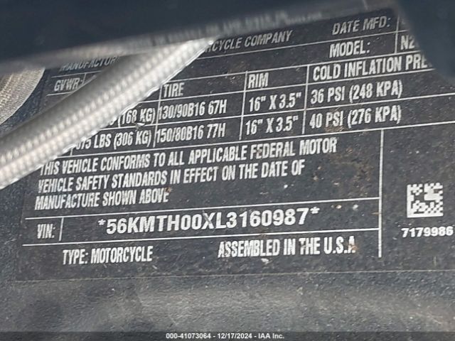 2020 INDIAN MOTORCYCLE CO. SCOUT 56KMTH00XL3160987 Photo 9