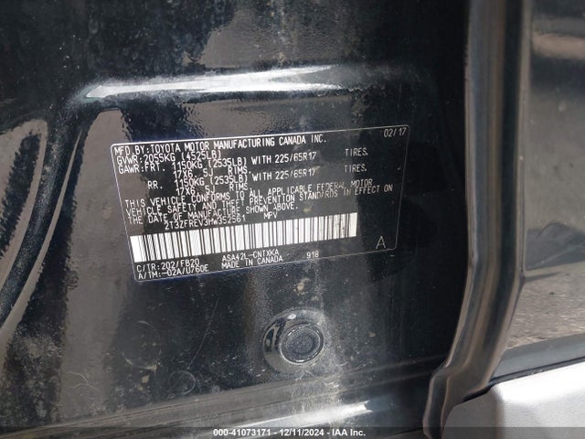 Toyota RAV4 LE 2017 2T3ZFREV3HW352561 Image 9