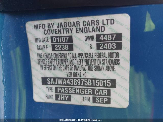 2007 JAGUAR XK SAJWA43B975B15015 Photo 8