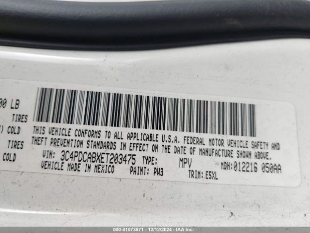 3C4PDCABXET203475 Dodge Journey American Value Pkg