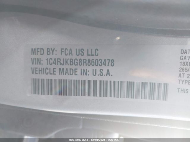 1C4RJKBG8R8603478 Jeep Grand Cherokee L Limited 4x4