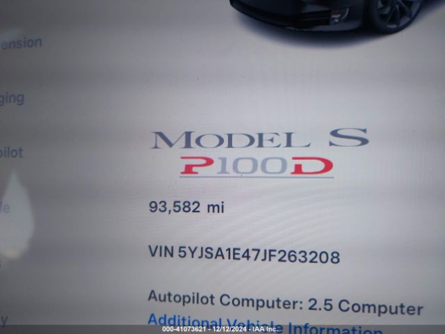 5YJSA1E47JF263208 Tesla Model S 100d/75d/p100d