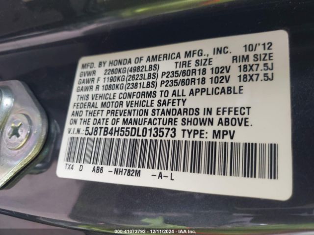 2013 ACURA RDX 5J8TB4H55DL013573 Photo 8
