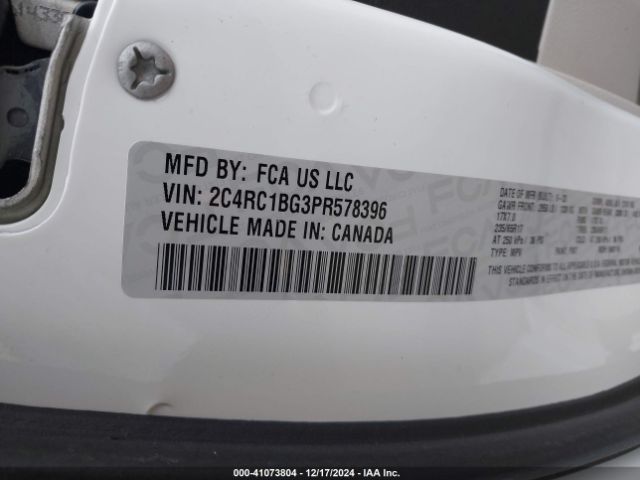 2C4RC1BG3PR578396 Chrysler Pacifica Touring L
