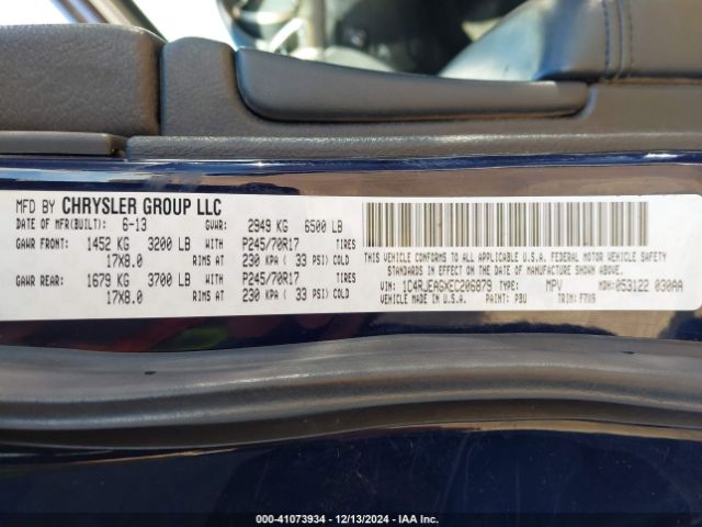 1C4RJEAGXEC206879 Jeep Grand Cherokee Laredo