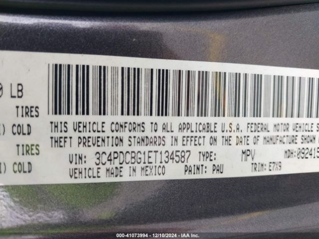3C4PDCBG1ET134587 Dodge Journey Sxt