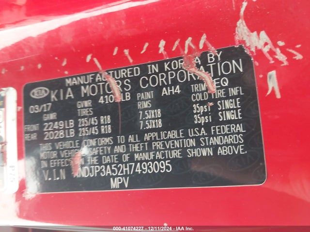 KNDJP3A52H7493095 KIA SOUL +