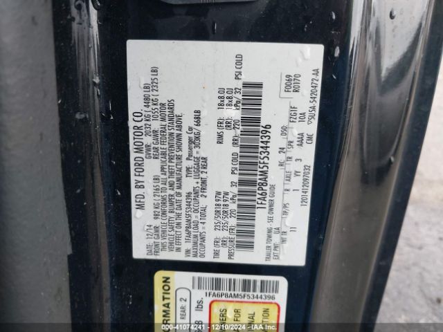 1FA6P8AM5F5344396 Ford Mustang V6
