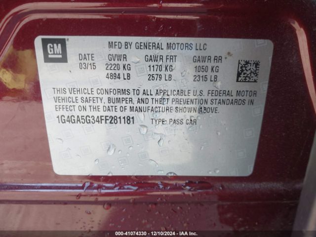 1G4GA5G34FF281181 Buick Lacrosse