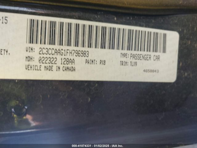 2C3CCAAG1FH796983 Chrysler 300 Limited