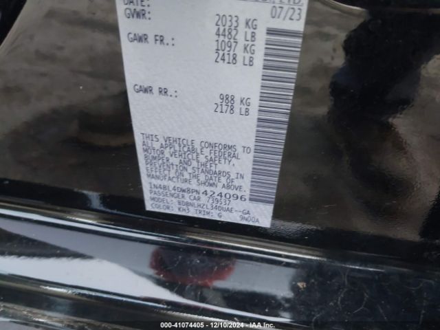 1N4BL4DW8PN424096 Nissan Altima Sv Intelligent Awd