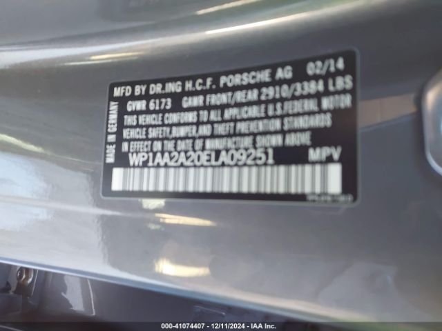 WP1AA2A20ELA09251 Porsche Cayenne Platinum Edition