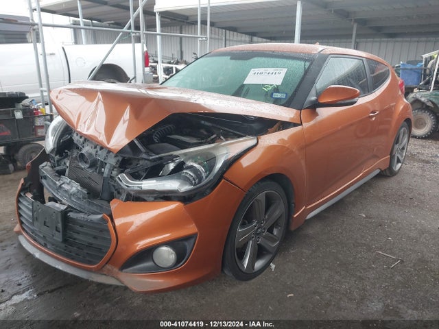 Hyundai Veloster Turbo W/black 2014 KMHTC6AE3EU190633 Image 2