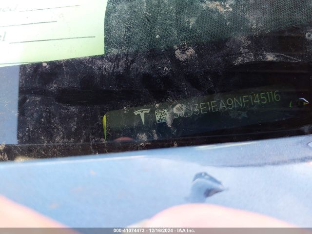 5YJ3E1EA9NF145116 Tesla Model 3 Rear-wheel Drive