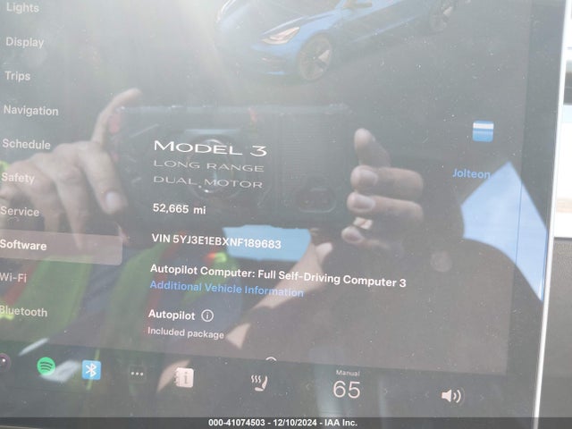 2022 TESLA MODEL 3 5YJ3E1EBXNF189683 Photo 6