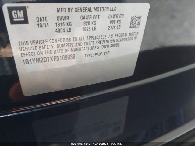 1G1YM2D7XF5109838 Chevrolet Corvette Stingray Z51