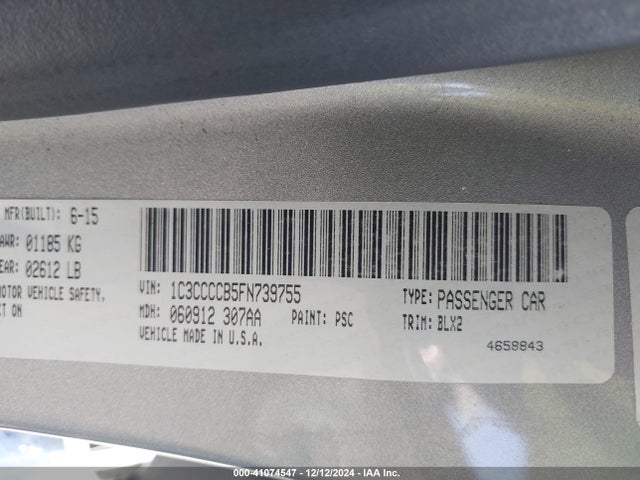 Chrysler 200 C 2015 1C3CCCCB5FN739755 Image 9