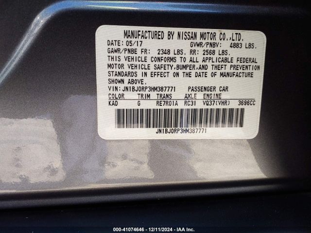 JN1BJ0RP3HM387771 Infiniti QX50