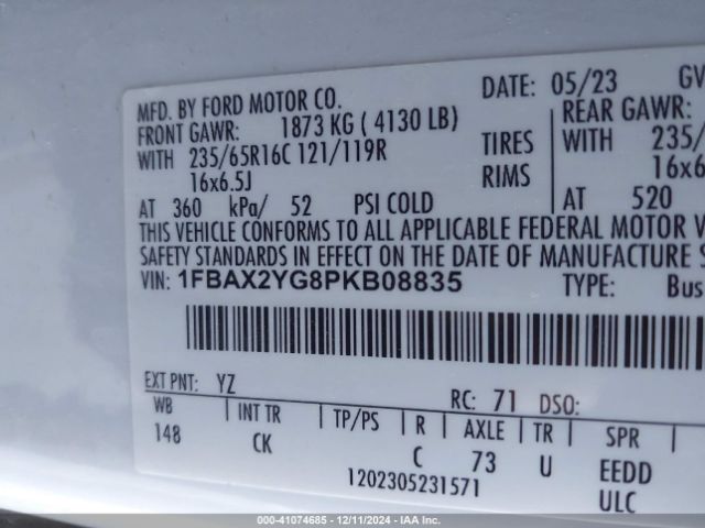 1FBAX2YG8PKB08835 Ford Transit-350 Passenger Van Xlt