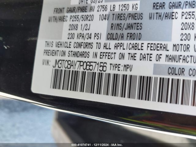 JM3TCBAY7P0657156 Mazda Cx-9 Touring Plus