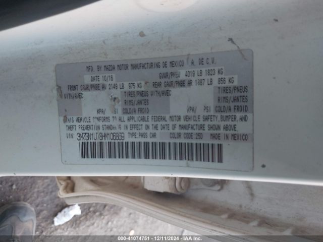 3MZBN1U78HM106869 Mazda Mazda3 Sport