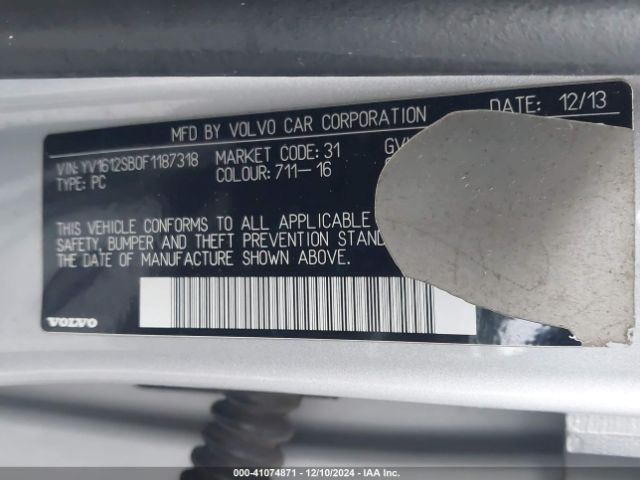 YV1612SB0F1187318 Volvo V60 T5 Premier